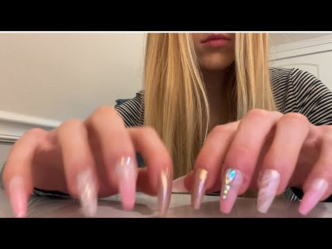 asmr lofi table scratching and tapping with hand movements