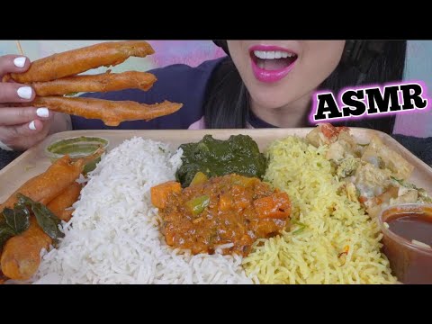 ASMR MIC *FAILED ( INDIAN FOOD NO HAND CHALLENGE) NO TALKING | SAS-ASMR