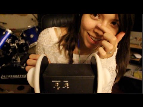 ASMR 3dio Mic Tapping, Ear Massage, and My Busted Nose x)