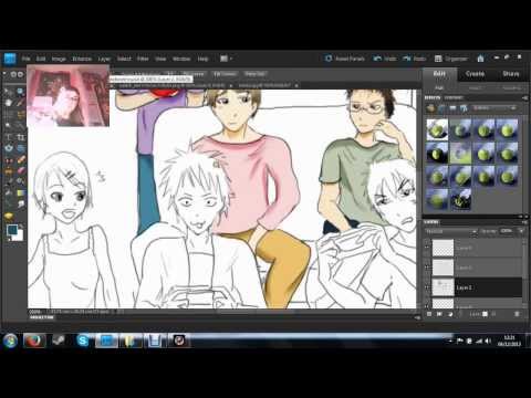 Colouring an Anime Picture (graphics tablet) (ASMR)