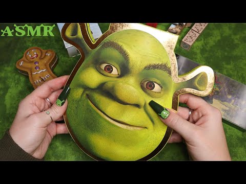 ASMR | Shrek x I Heart Revolution Makeup Collection Haul 💚