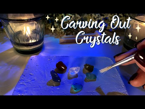 ASMR ✨ Carving Out Crystals ✨ (soft whispering, scraping plaster, ...)