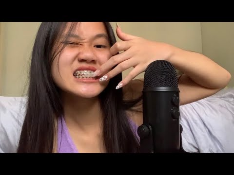 ASMR fast teeth tapping + scratching with braces