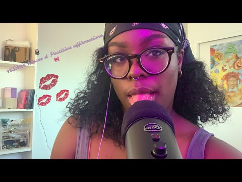 ASMR • Kisses & Positive Affirmations 🎀 (kisses, mouth sounds, whispers, day time asmr)