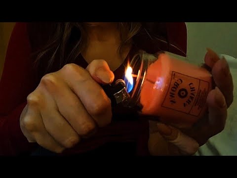 ASMR unboxing my new candles/ tapping + crinkles