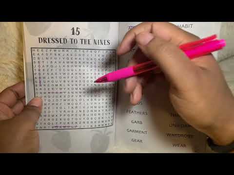 Asmr | Page Turning | Solving Word Search