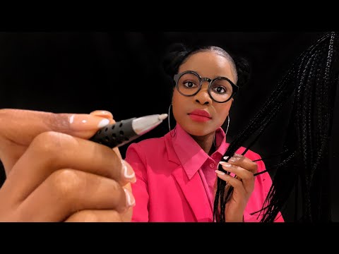 ASMR African Girl In The Back Of The Class Plays With Your Hair Braids (lots of hair sounds!) 💤