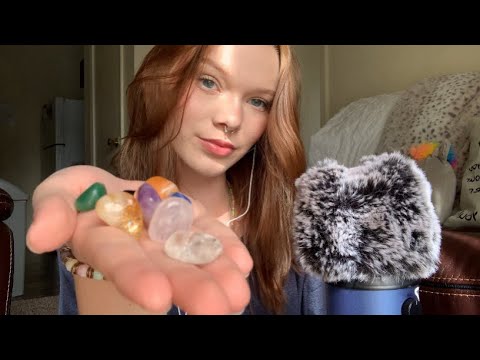asmr | doing your makeup with crystals! 💜☮️