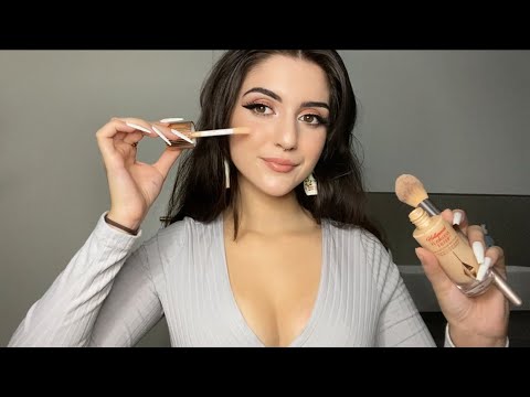 ASMR Get Ready With Me In The Evening | Doing My Makeup 💗✨