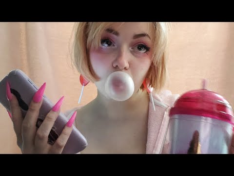 ASMR A Visit From Your Eccentric Aunt (gum chewing, fast talking)