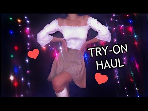 ASMR Try-On Clothing Haul ❤️❤️❤️ Whisper and Object Sounds