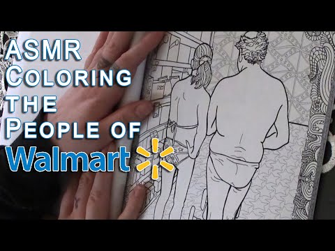 Coloring the People of Walmart - ASMR