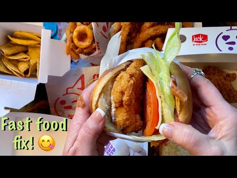 Jack in the Box! Mukbang & paper crinkles! (No talking only) You don't know Jack! Fast Food Fix!