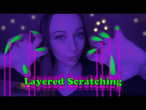 ASMR Your Fav Scratching Video 💚☆ Layered, Glow in the Dark ☆💚