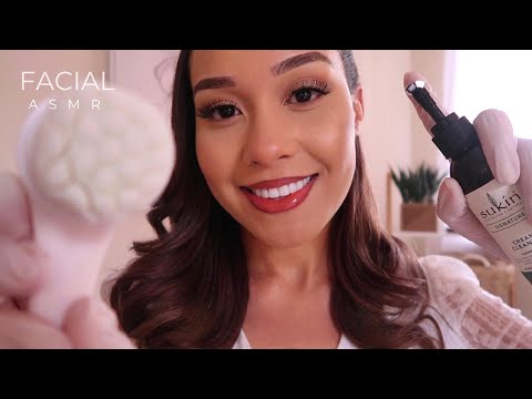 Calming Spa Day Esthetician Facial 🧖🏽‍♀️ For Acne Prone Skin Role-play With Layered Sounds