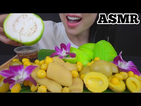 ASMR THAI SWEET PICKLE FRUITS (MOUTH WATERING EATING SOUNDS) NO TALKING | SAS-ASMR