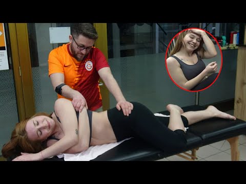 FEMALE BODY CRACKING + BELLY MARACAS MASSAGE + Asmr chest, waist, back, foot, leg, palm, hip massage