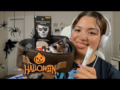 ASMR| Part 1: Doing your evil fairy makeup for my Halloween party 🎃😈🧚🏼‍♀️