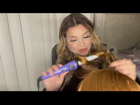 ASMR Cutting and Curling YOUR hair RP 💇 (hair clipping)