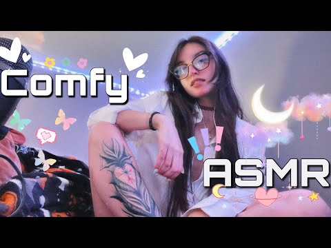 Comfy Cozy ASMR | Chill Mouth Sounds, Hand Movements, Skin Scratching +
