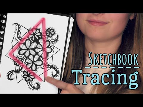 ASMR | Looking at My Old Drawings (tracing, close whispers, tapping)