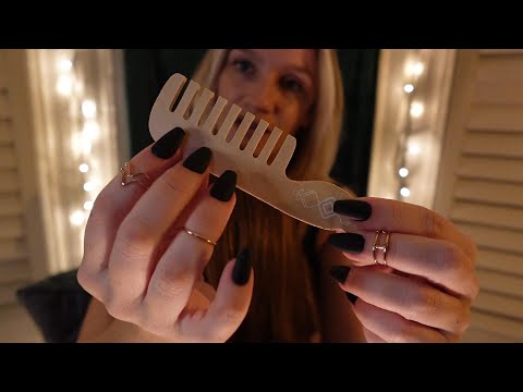 ASMR Personal Attention | Hair Brushing, Scalp Scratching and Chit Chat for Stress (Soft Spoken)