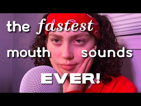 ASMR | the FASTEST mouth sounds! with inaudible whispers, spit painting, tongue sounds, and MORE
