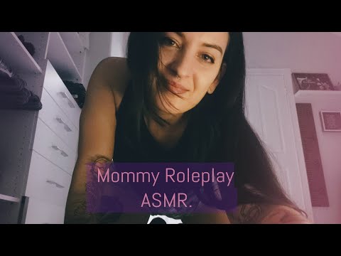 ASMR Nurturing Mommy Roleplay | lullaby, diaper change, cuddles, low light, etc