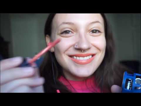 ASMR Layered Lipgloss Application With Wet Mouth Sounds and Sticky Visuals