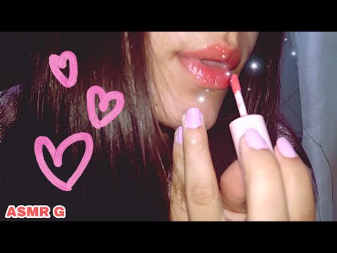 ASMR | Mouth Sounds/LipGloss Application/Tapping 💕🌚