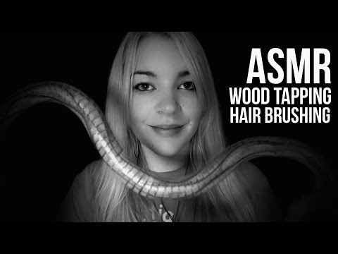 ASMR Wood Tapping and Hair Brushing