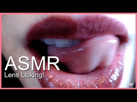 ASMR- Lens Licking, kissing - Mouth sounds