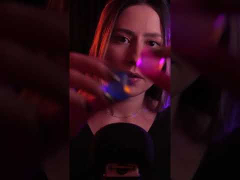 ASMR visual triggers PLASTIC ICE CUBES ✨ mouth sounds, visual triggers close to the camera #shorts