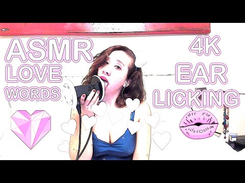 ASMR LOVE WORDS + EAR LICKING | 4K