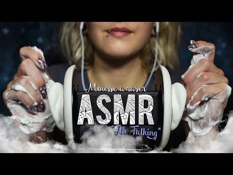 ASMR Français  ~ Shaving Cream / Mousse à raser *No Talking*