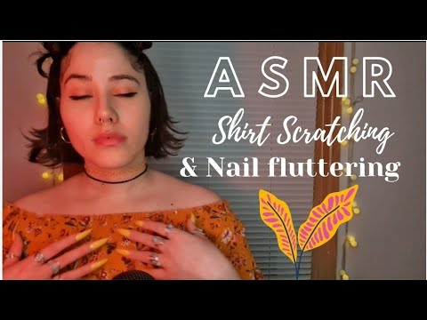 ASMR: Shirt Scratching & Nail flutters (No Talking)🙊 Rascando mi camisa (Sin Hablar)