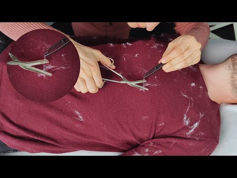 Cleaning Sweater & Pants From Very Large Lint *ASMR*