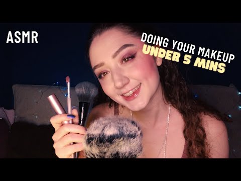 ASMR FAST & AGGRESSIVE Doing Your Makeup In UNDER 5 MINUTES