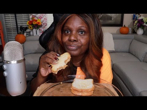 SHE WAS SCARY | TOASTED PEANUT BUTTER SANDWICHES ASMR EATING SOUNDS