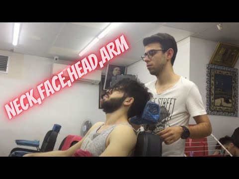 ASMR BEST RELAXING MASSAGE TURKISH BARBER-Asmr neck,face,head,arm