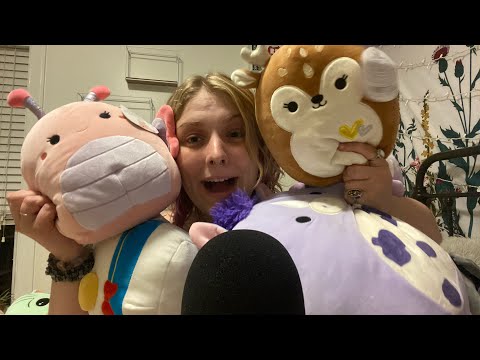 ASMR squishmallow collection show and tell! 🐲🐙🐰