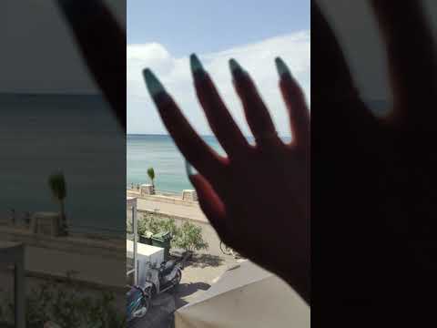 Fast and aggressive TAPPING on window with SEA VIEW 😍 1 minute ASMR #shorts