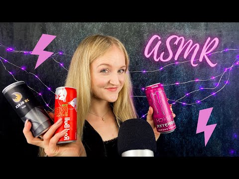 [ASMR] ENERGY DRINK TASTING 🥃⚡️ (Red Bull Red, Monster Punch etc..) deutsch/german