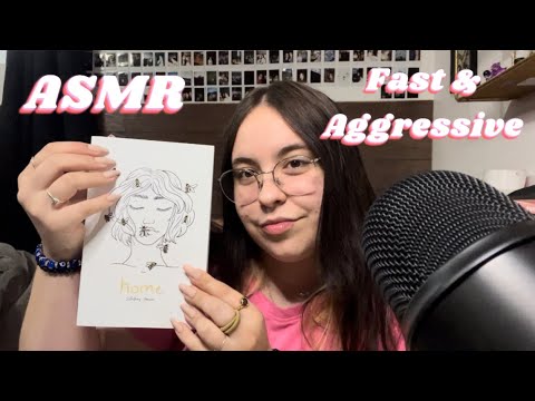 Fast & Aggressive Book Tapping & Scratching ASMR With Whispering