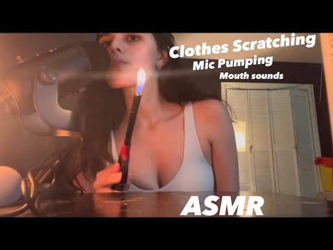 Fast and Aggressive ASMR | •Mouth sounds, Clothes Scratching, Tapping & Mic Pumping•