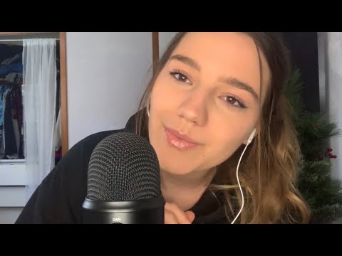 ASMR || Up-close whispering names of Patrons || Mouth and water bottle sounds & finger flutters ||