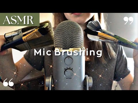 ASMR | Brushing The Mic With 5 Brushes For 15 Minutes 🖌️🎙️💖(Gentle Movements, No Talking)