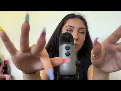 ASMR Personal Attention | Hand Movements, Long Nail Clicking, Positive Affirmations | Whispered