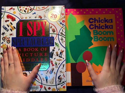 relaxing ASMR reading children’s book and doing I SPY (tapping, page turning and close whispers)