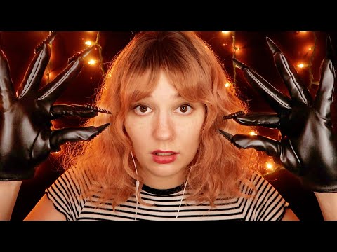 ASMR Enunciated Whispers & Pulling Invisible String (Unusual Voice, Visual Triggers, Nail Tapping)